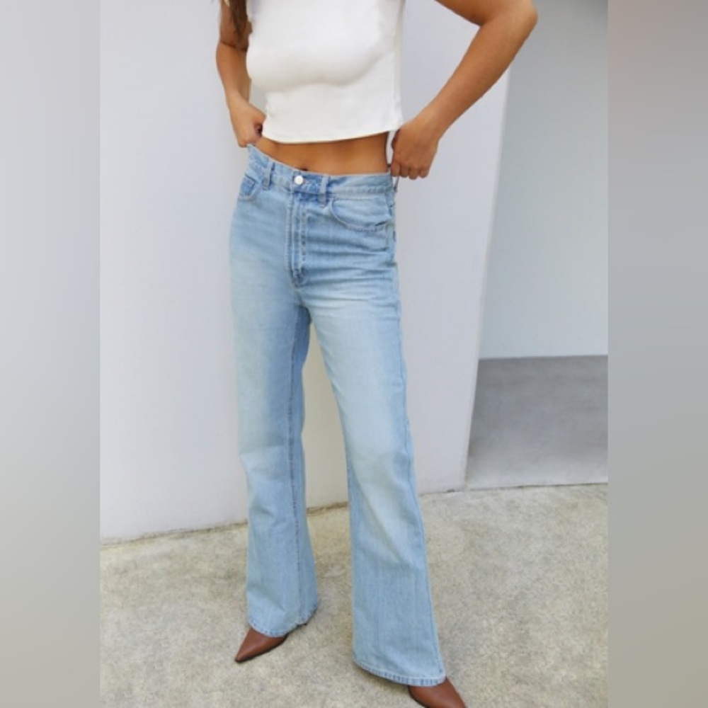 Oak + Fort High Rise Flare Jeans